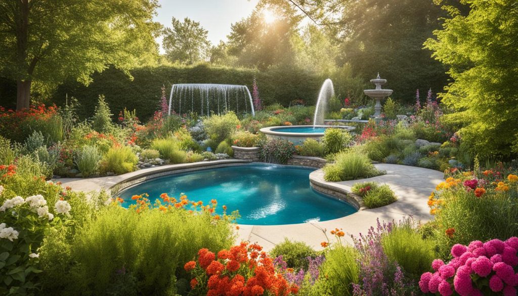 transforming inground pool into garden oasis