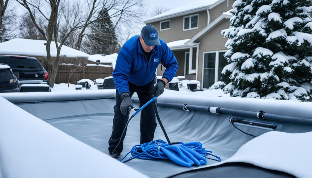 Expert Pool Cover Installer at Work